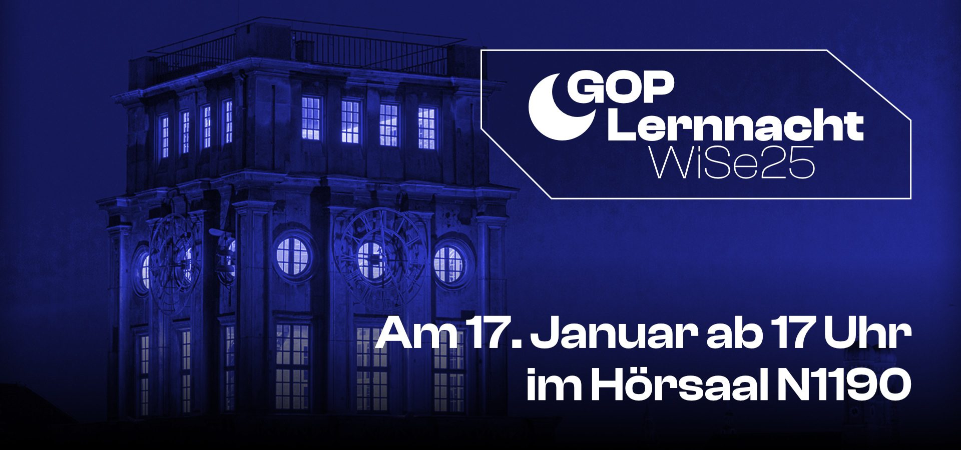 Lernnacht am 17. Januar 2025 um 17 Uhr im Hörsaal N1190